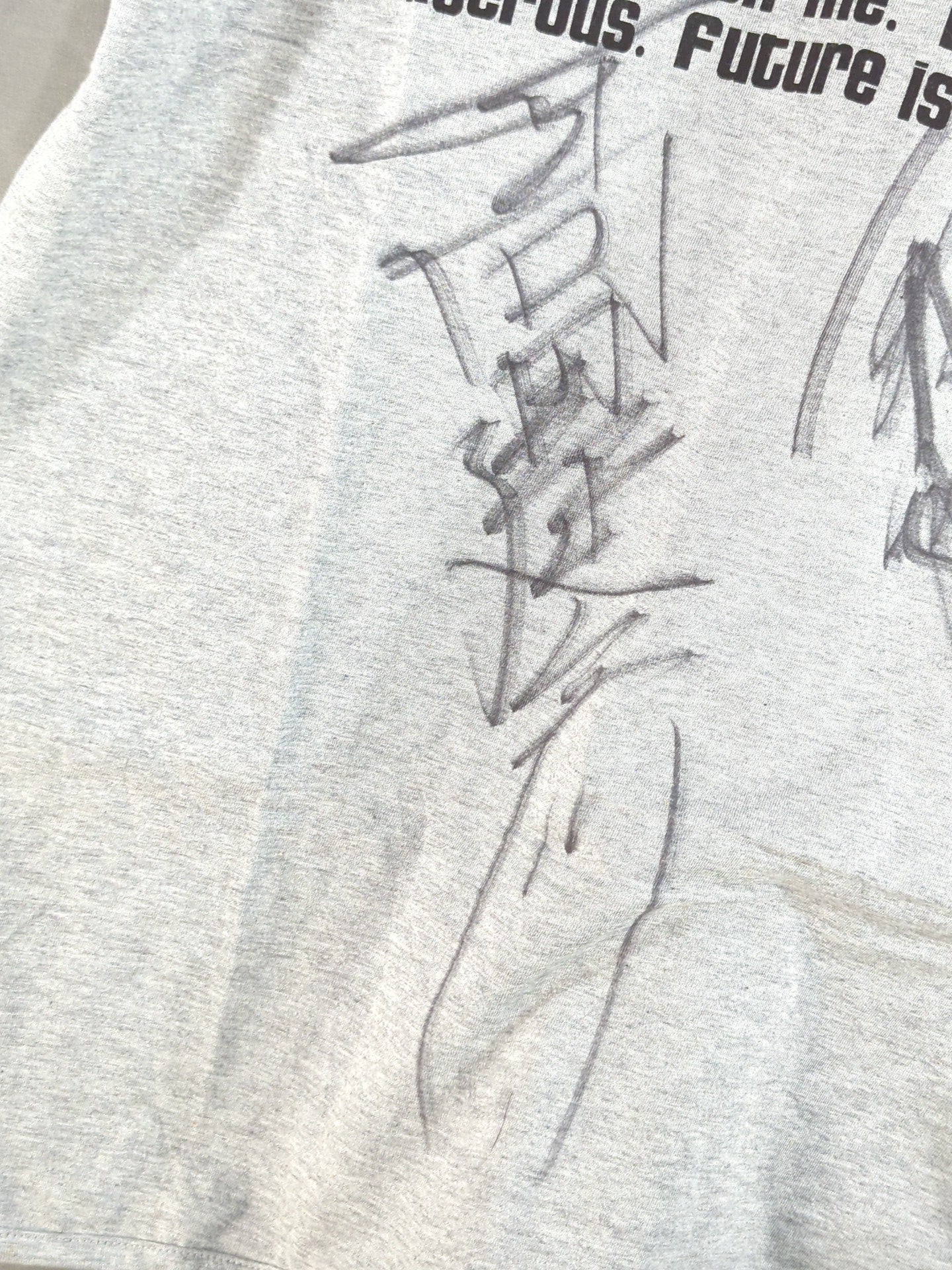 【高田延彦＆田村潔司 直筆Wサイン入り】UWF INTERNATIONAL 高田延彦「TAKADA」Tシャツ(グレー)