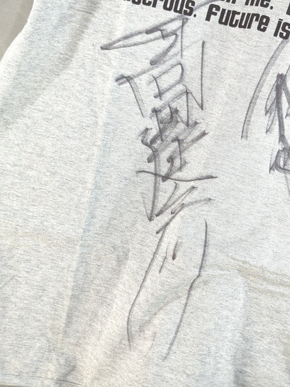 【高田延彦＆田村潔司 直筆Wサイン入り】UWF INTERNATIONAL 高田延彦「TAKADA」Tシャツ(グレー)