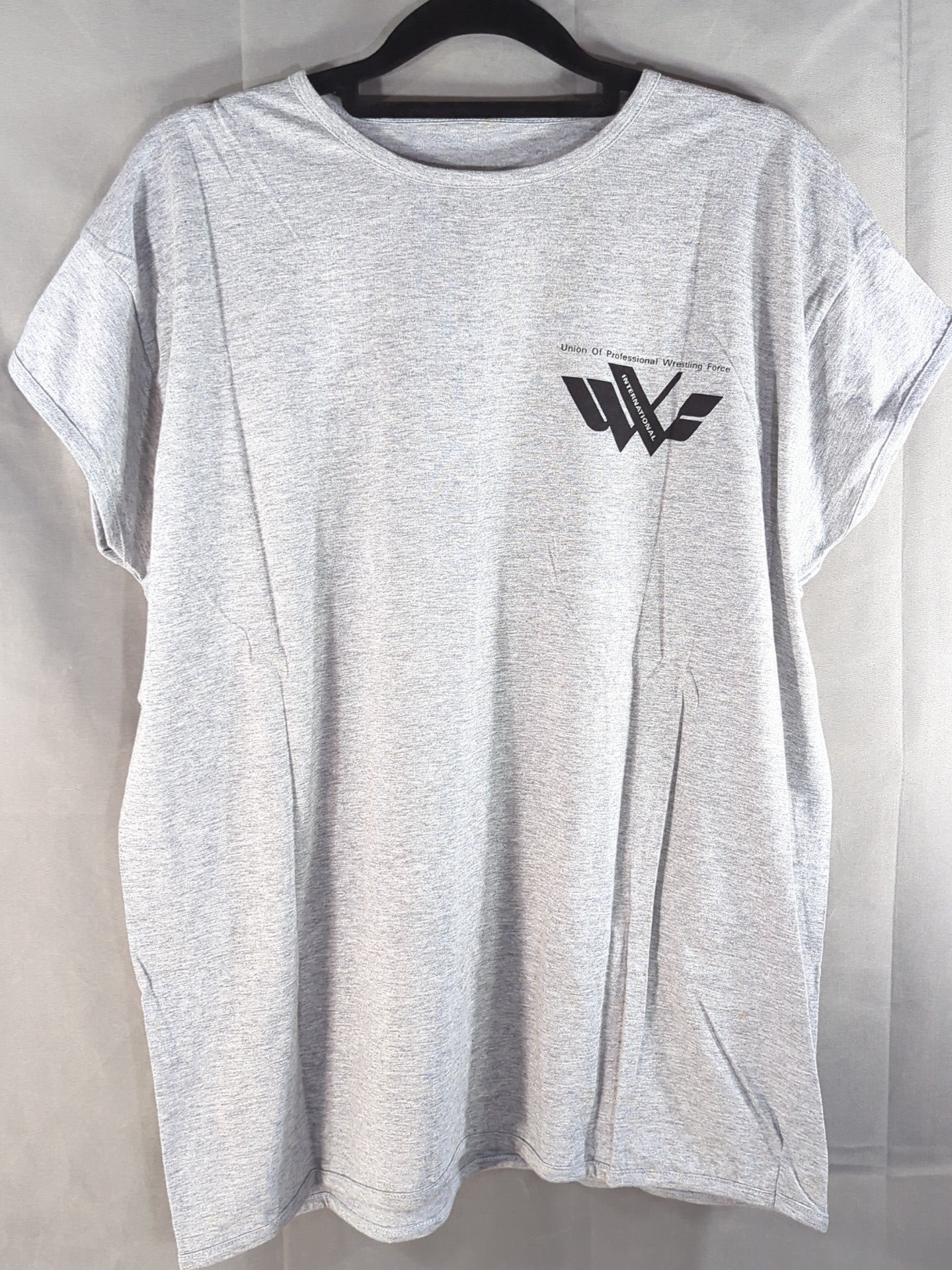 【高田延彦＆田村潔司 直筆Wサイン入り】UWF INTERNATIONAL 高田延彦「TAKADA」Tシャツ(グレー)