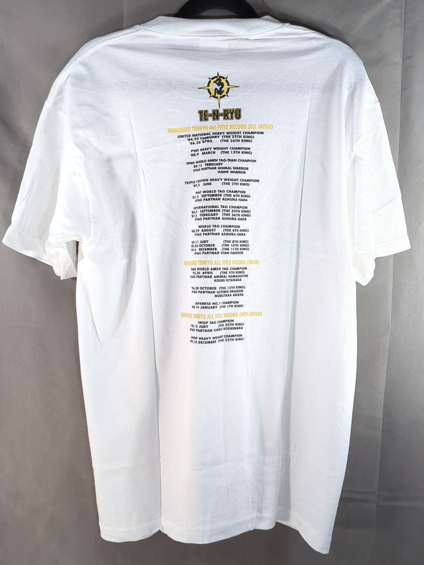 天龍源一郎「TE-N-RYU 2000 WAR」Tシャツ②(ホワイト)