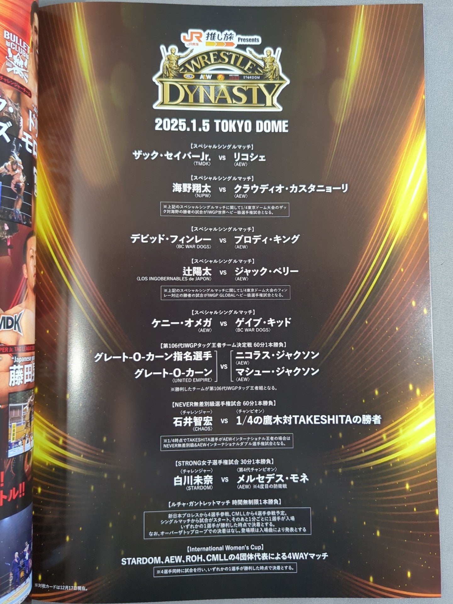 WRESTLE KINGDOM 19 & DYNASTY