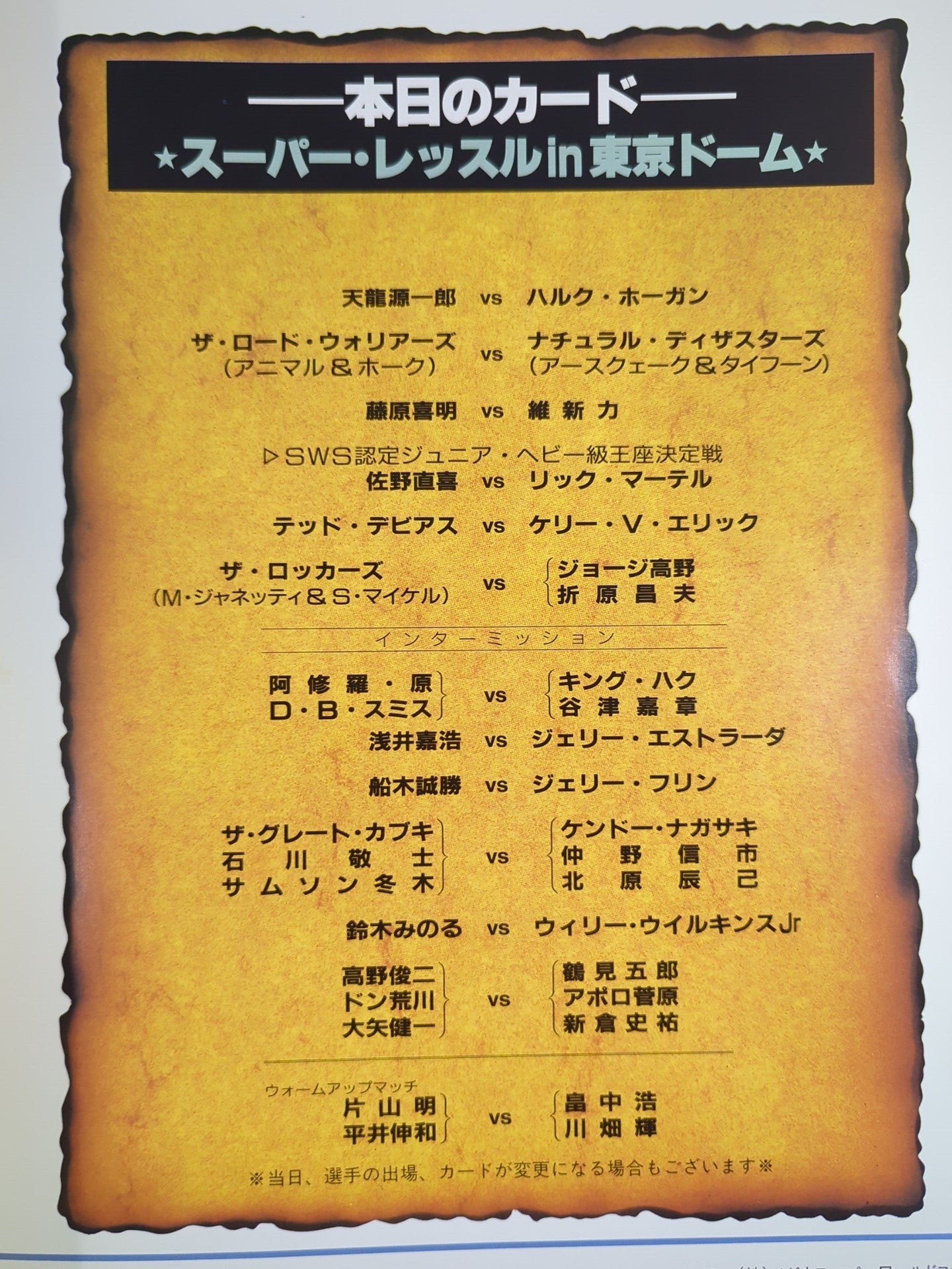 SWS / スーパーレッスル in TOKYO DOME