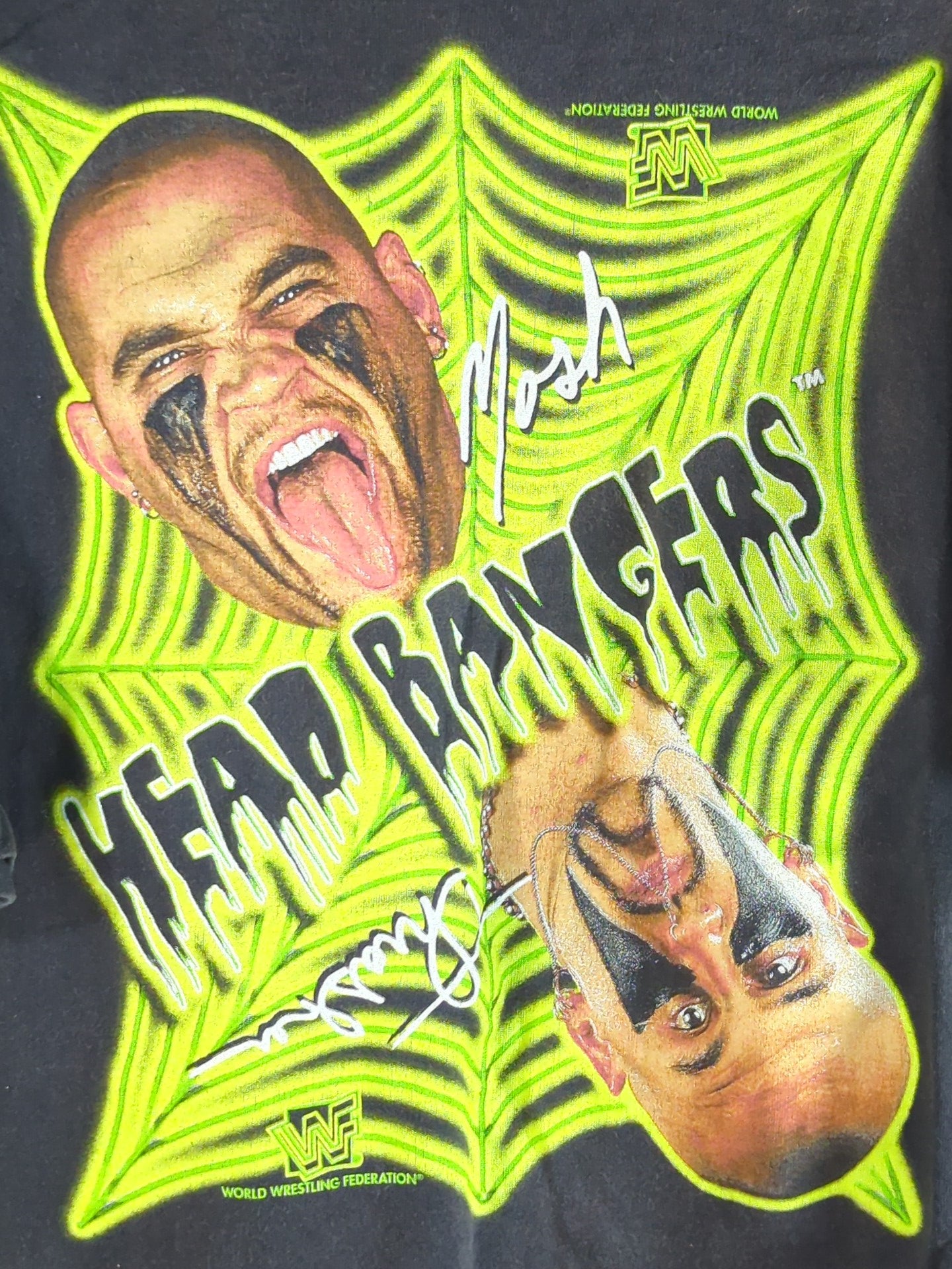 ザ・ヘッドバンガーズ ピクチャーTシャツ(WWF(1990s) / ブラック)