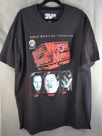 レッスルマニア X-raided「アンダーテイカー＆ポール・ベアラー＆ケイン」ピクチャーTシャツ(ブラック)