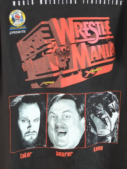 レッスルマニア X-raided「アンダーテイカー＆ポール・ベアラー＆ケイン」ピクチャーTシャツ(ブラック)