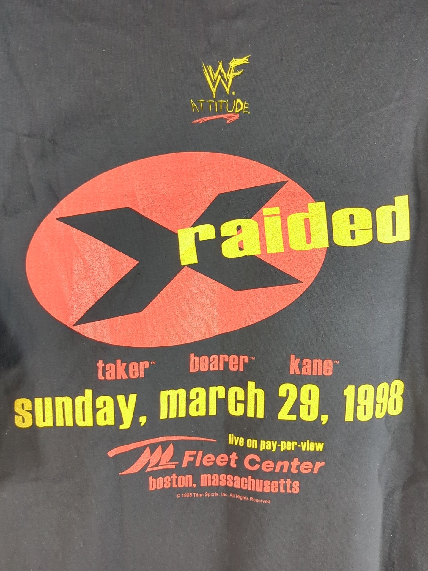 レッスルマニア X-raided「アンダーテイカー＆ポール・ベアラー＆ケイン」ピクチャーTシャツ(ブラック)