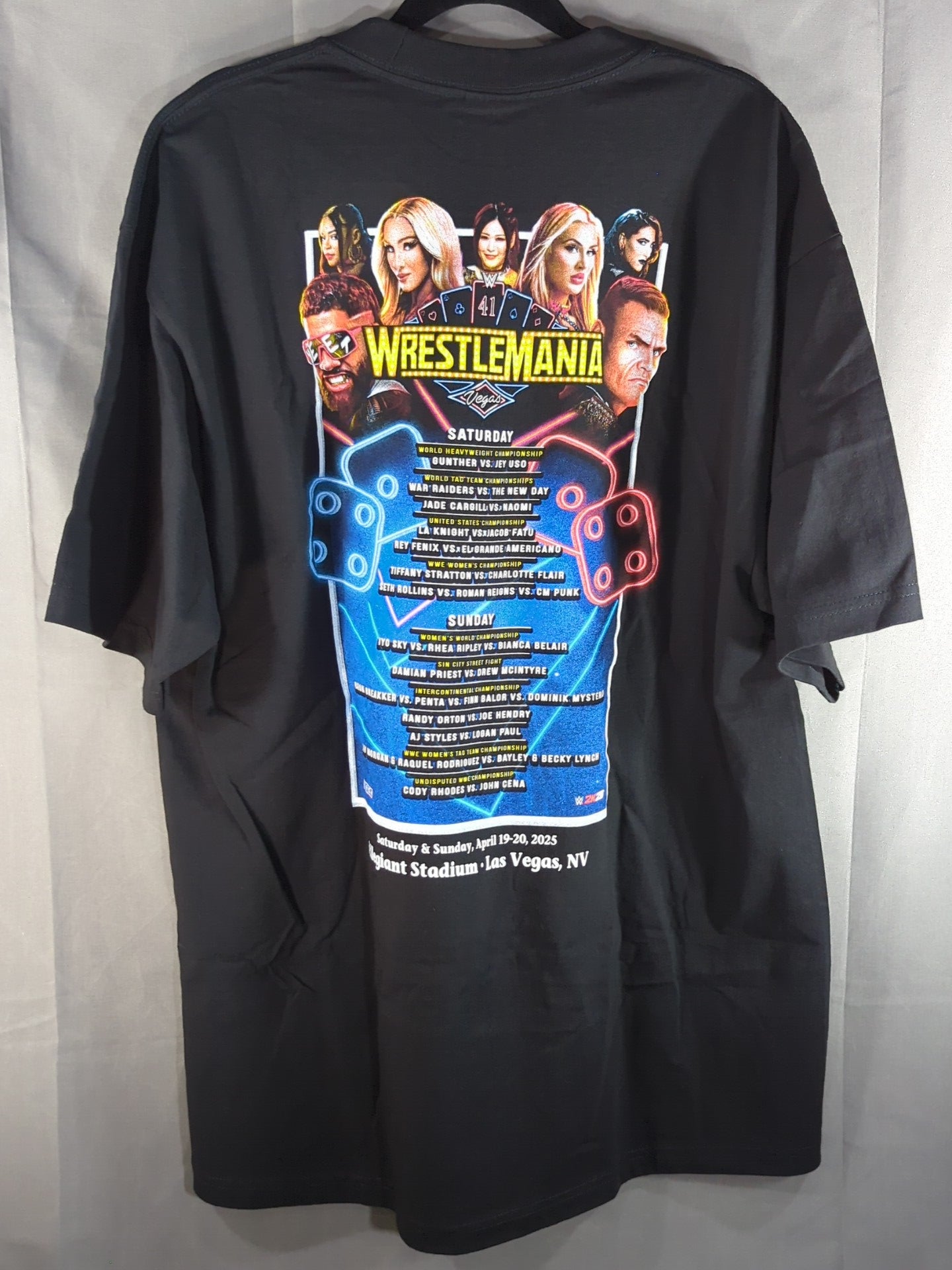 レッスルマニア41 ピクチャーTシャツ②(ブラック) – 闘道館