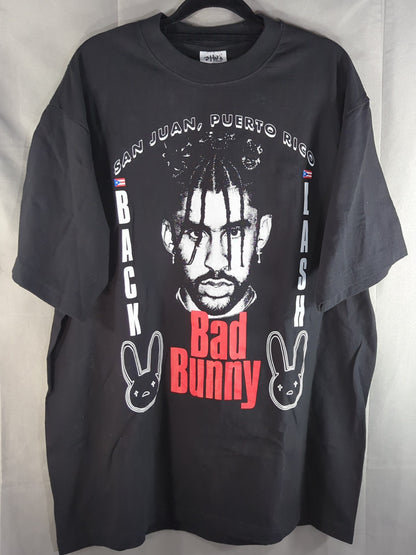 バッド・バニー「BAKCLASH」ピクチャーTシャツ(ブラック)