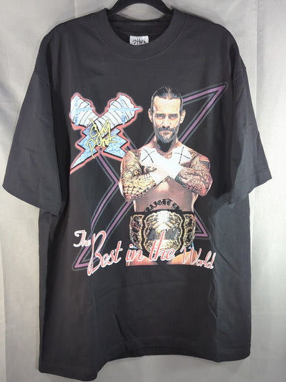 CMパンク「The Best in the World」ピクチャーTシャツ(ブラック)