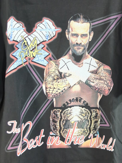 CMパンク「The Best in the World」ピクチャーTシャツ(ブラック)