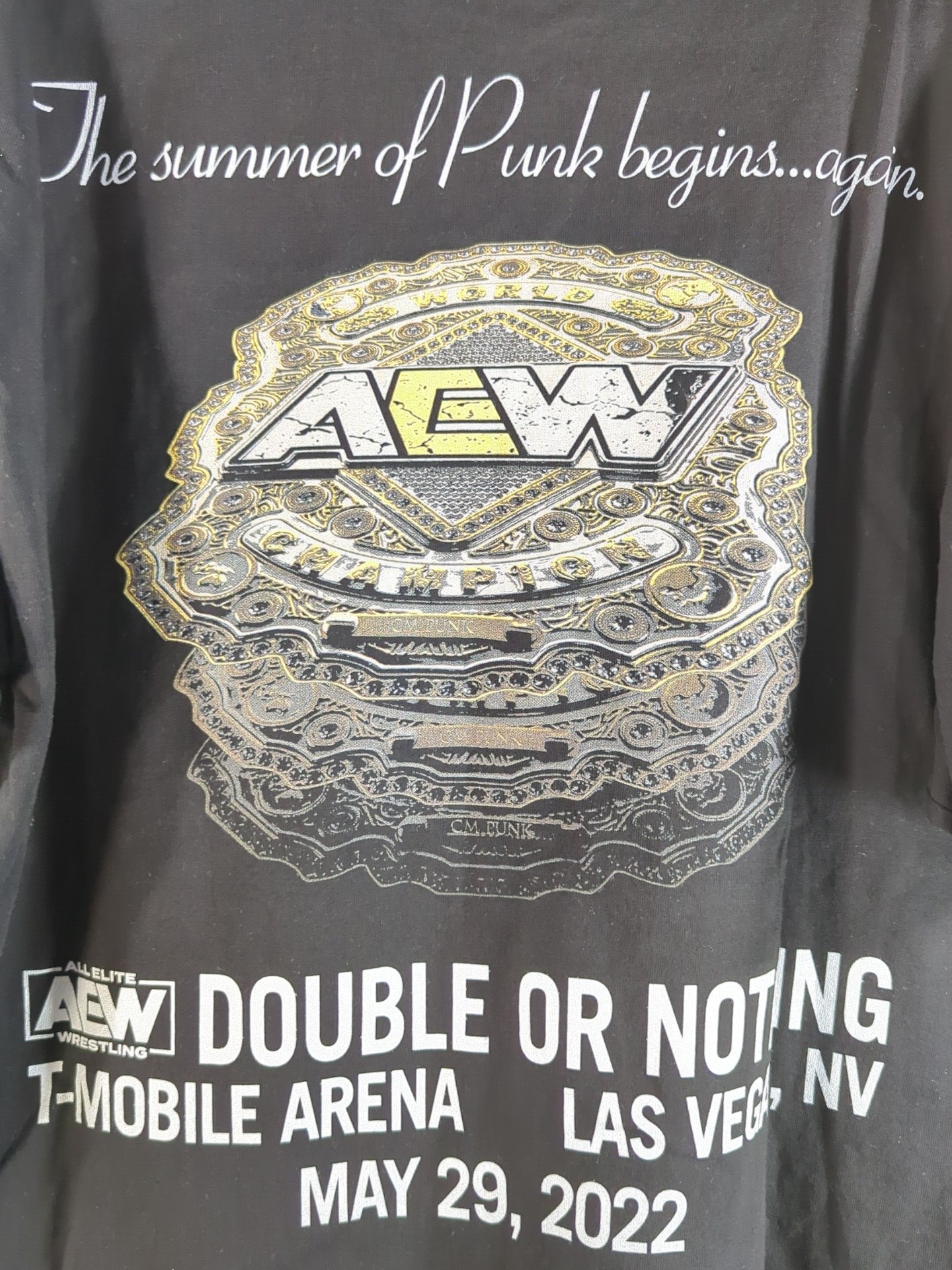 CMパンク「The Best in the World」ピクチャーTシャツ(ブラック)