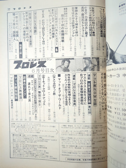 月刊プロレス 1978年6月号
