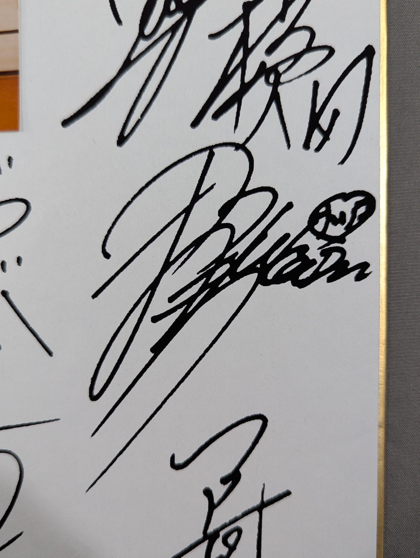 全日本女子プロレス プリントサイン寄せ書き(生写真貼付)