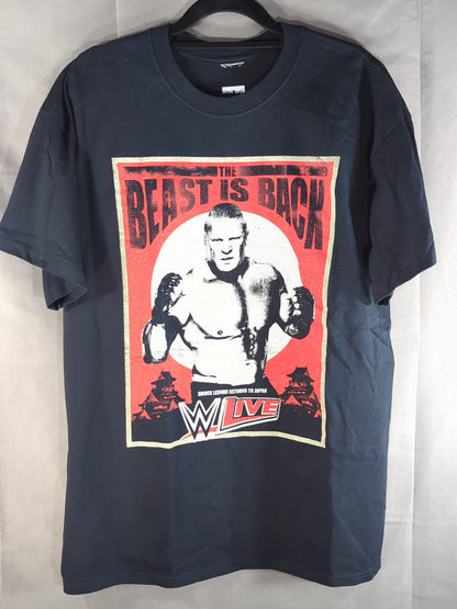 WWE LIVE JAPAN TOUR 2015「THE BEAST IS BACK」ピクチャーTシャツ(WWE(2015) / ブラック)