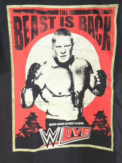 WWE LIVE JAPAN TOUR 2015「THE BEAST IS BACK」ピクチャーTシャツ(WWE(2015) / ブラック)