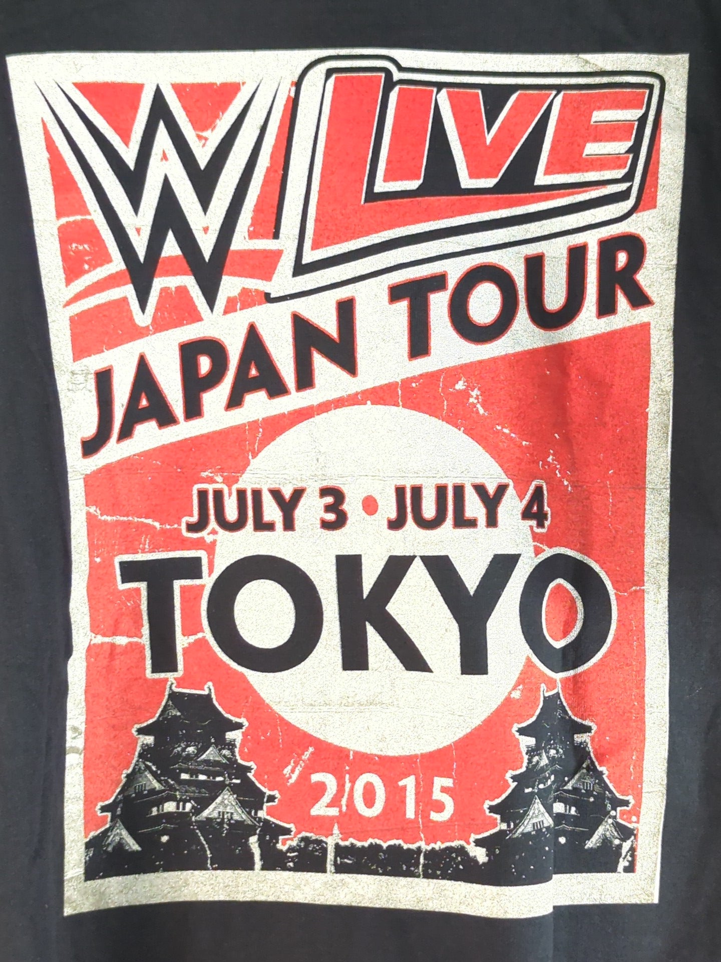 WWE LIVE JAPAN TOUR 2015「THE BEAST IS BACK」ピクチャーTシャツ(WWE(2015) / ブラック)