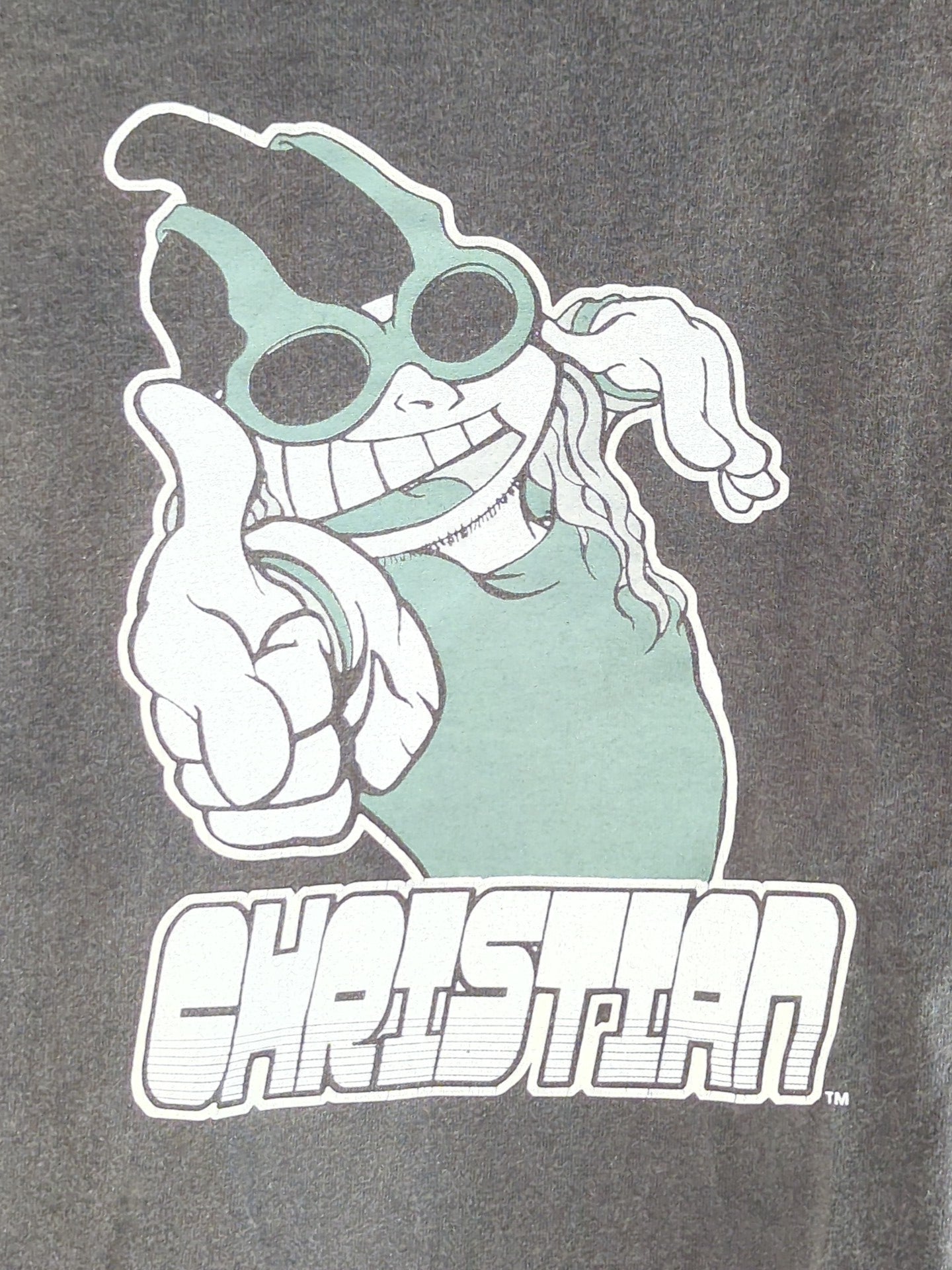 クリスチャン「DuDe, you're A Total Chump Stain!」イラストTシャツ(WWF(2002) / ブラック)