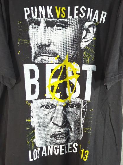 CM Punk vs Brock Lesnar  "SummerSlam 2013" Picture T-Shirt (WWE (2013) / Black)