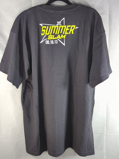 CM Punk vs Brock Lesnar  "SummerSlam 2013" Picture T-Shirt (WWE (2013) / Black)