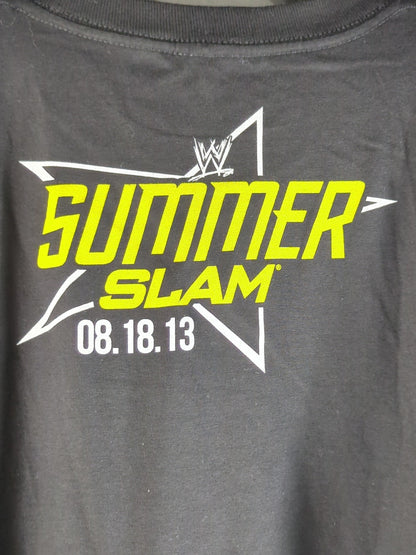 CM Punk vs Brock Lesnar  "SummerSlam 2013" Picture T-Shirt (WWE (2013) / Black)