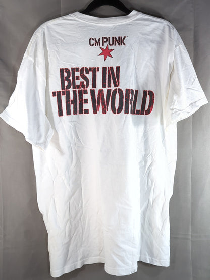 CMパンク「BEST IN THE WORLD」Tシャツ(WWE(2010s) / ホワイト)
