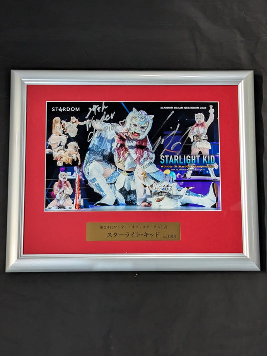 ★ワンダー初戴冠★ スターライト・キッド 直筆サイン入り フォトフレーム