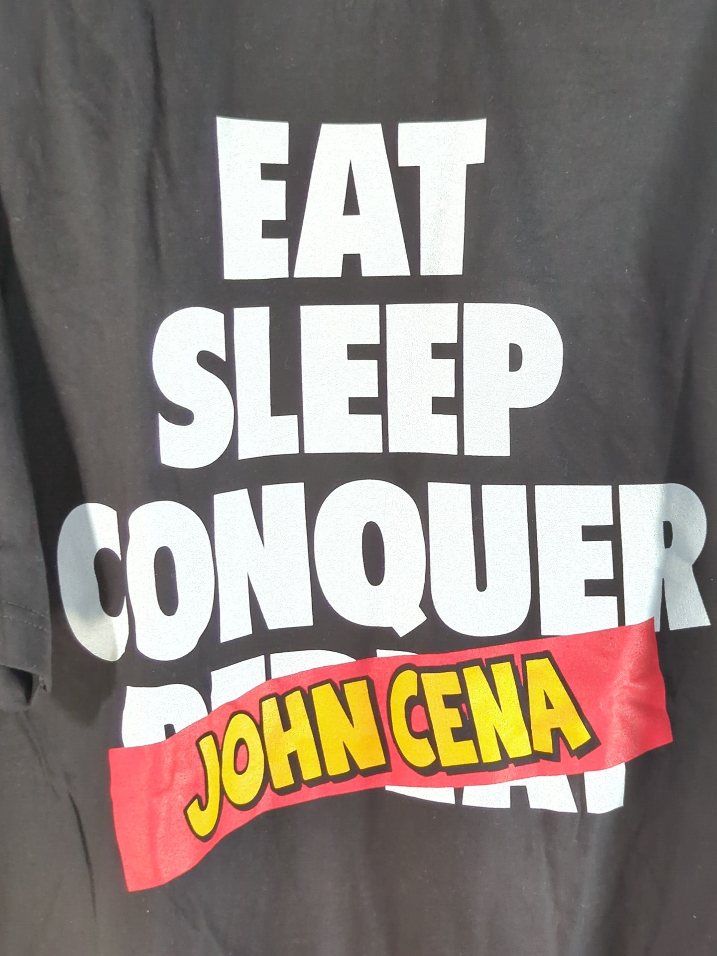 ブロック・レスナー＆ポール・ヘイマン「EAT SLEEP CONQUER JOHN CENA」Tシャツ(WWE(2011) /ブラック)