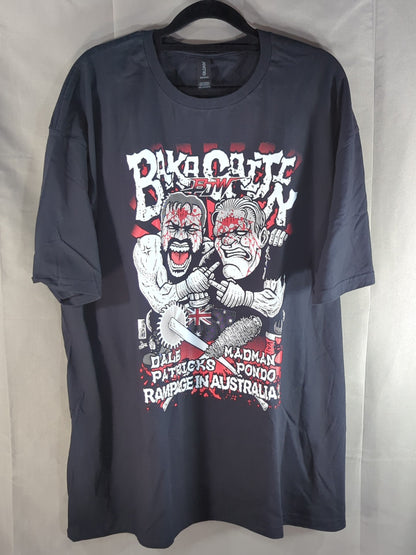 Dale Patrick & Madman Pond "RAMPAGE IN AUSTRALIA!!" Illustration T-shirt (Black)
