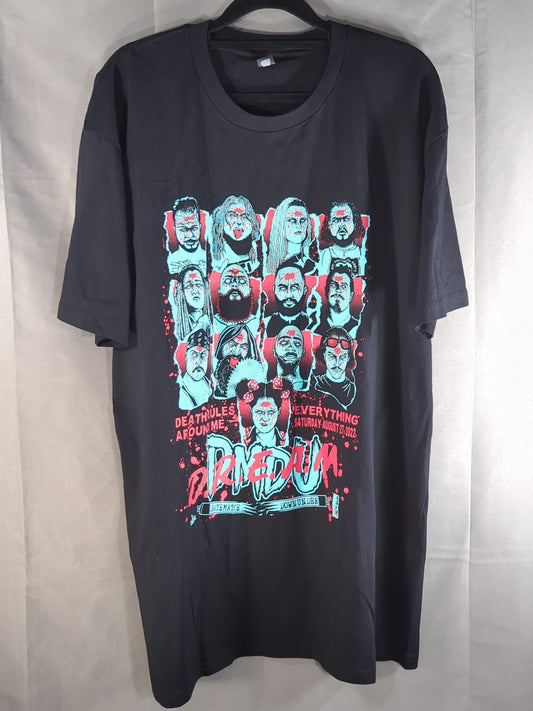 DEATHMATCH DOWNUNDER (DMDU) "D.R.E.A.M. 2022" Illustration T-Shirt (Black)