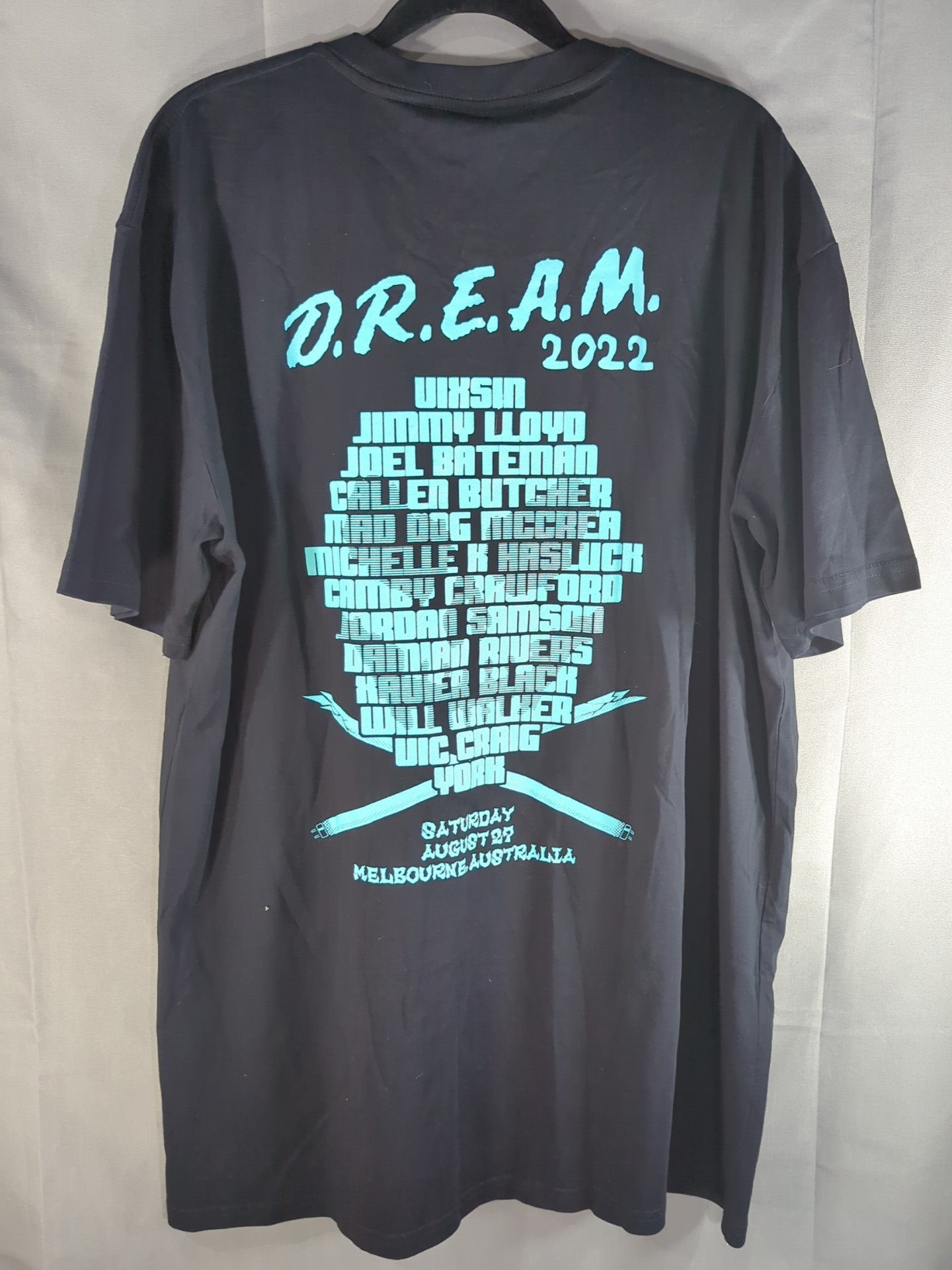 DEATHMATCH DOWNUNDER (DMDU) "D.R.E.A.M. 2022" Illustration T-Shirt (Black)