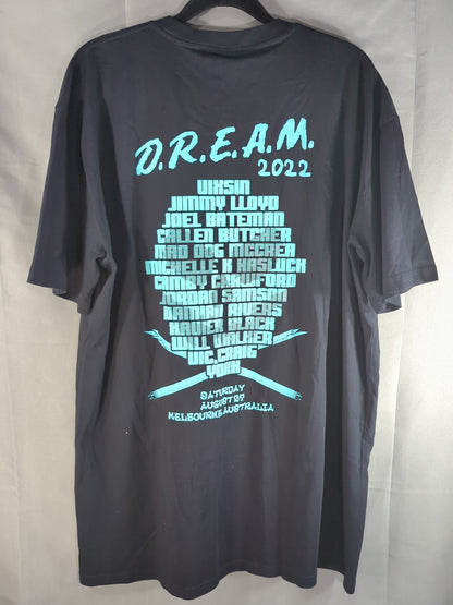 DEATHMATCH DOWNUNDER (DMDU) "D.R.E.A.M. 2022" Illustration T-Shirt (Black)