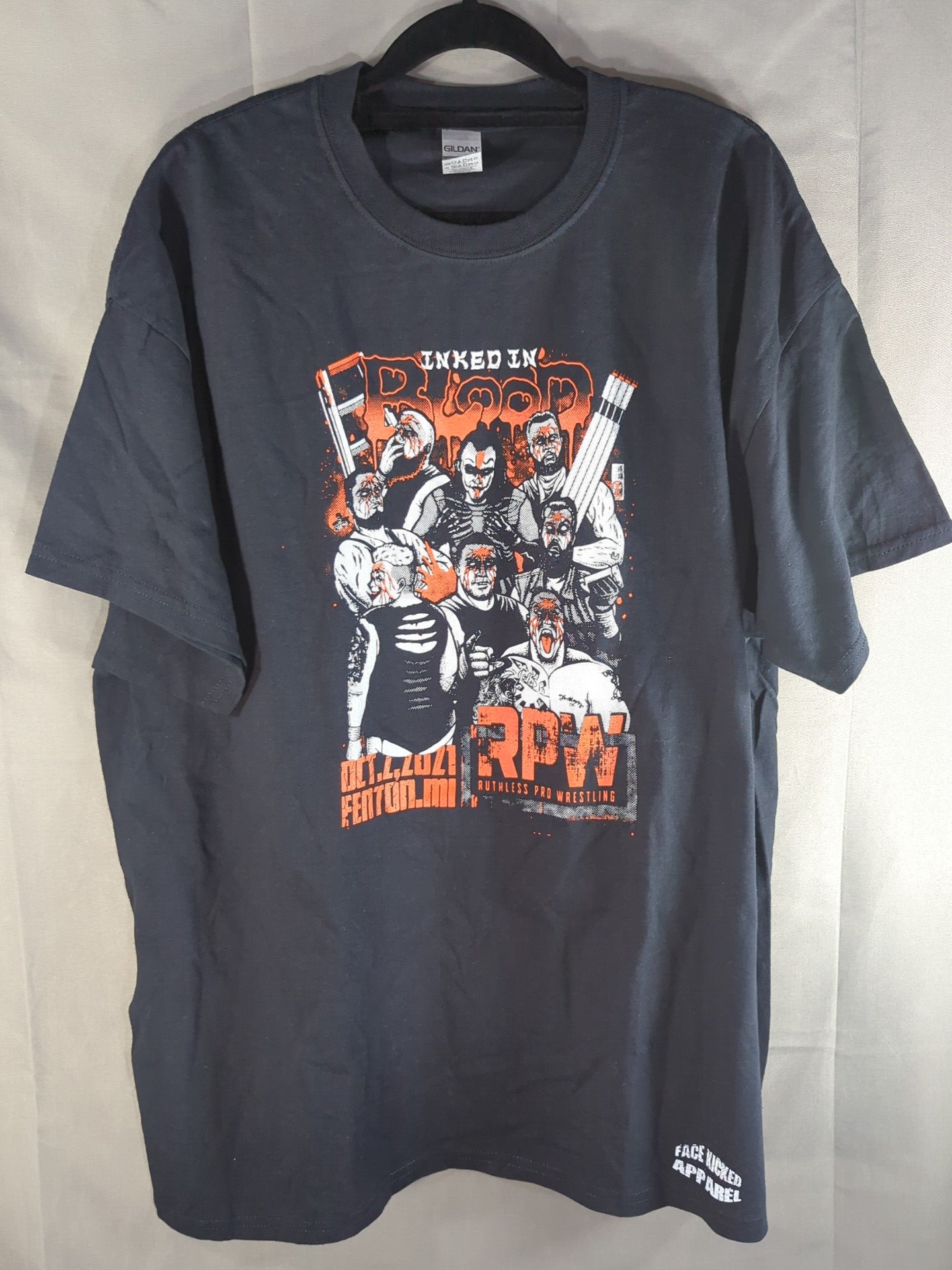 RPW「INKED IN BLOOD」イラストTシャツ(ブラック)