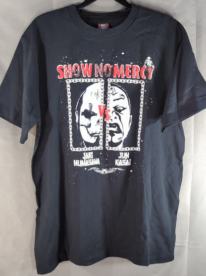 ★045 Evil Monkey Crazy's★ Jun Kasai & "Black Angel" Jaki Numazawa  "SHOW NO MERCY" T-Shirt