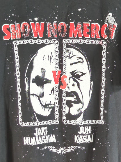 ★045 Evil Monkey Crazy's★ Jun Kasai & "Black Angel" Jaki Numazawa  "SHOW NO MERCY" T-Shirt