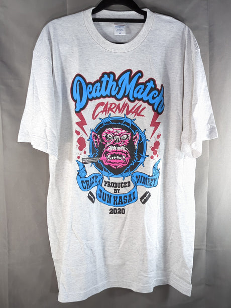 葛西純プロデュース「デスマッチカーニバル 2020」Tシャツ(グレー)