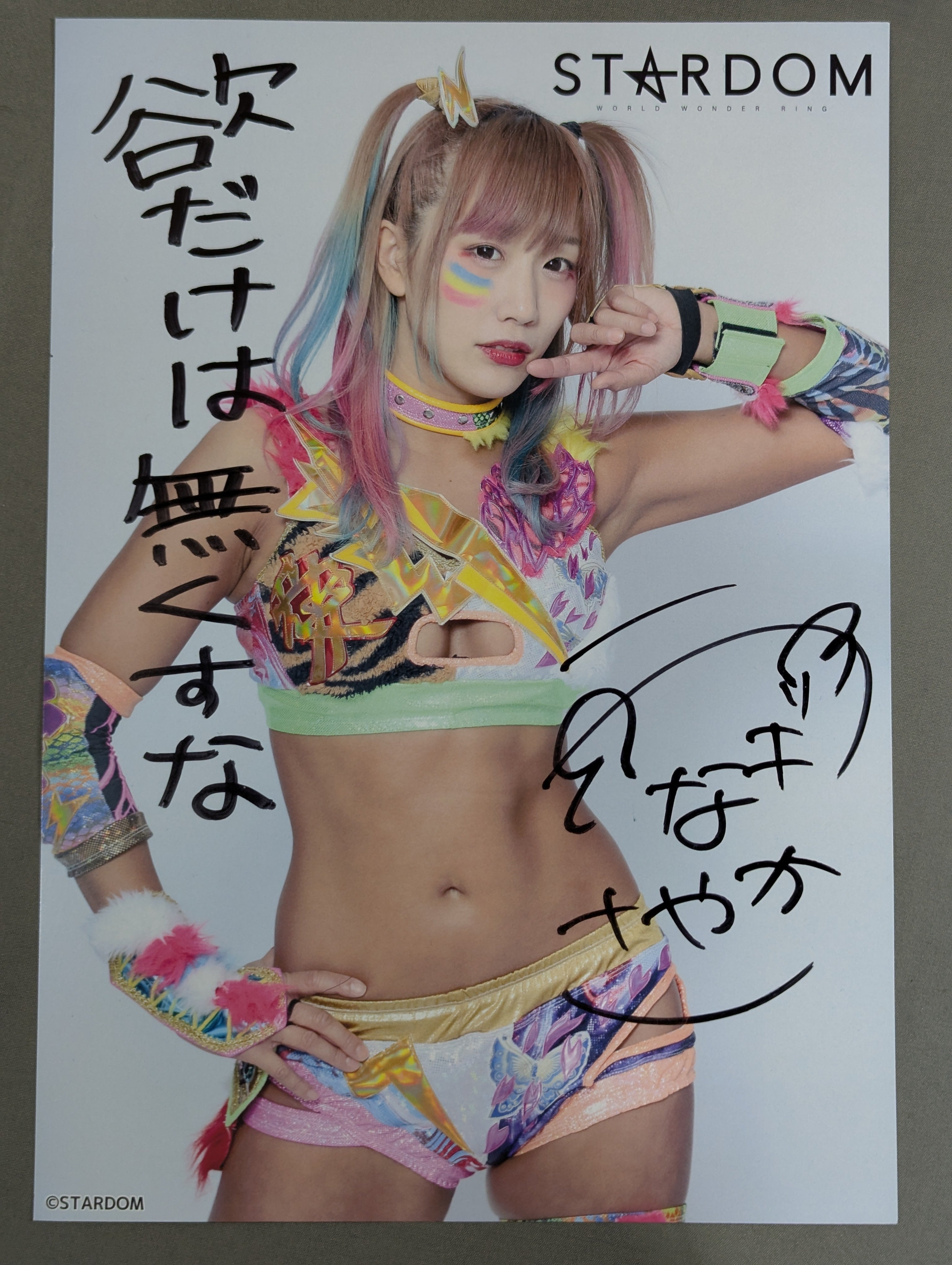 ウナギ・サヤカ 直筆サイン入り スターダムポートレート(P-7) – 闘道館