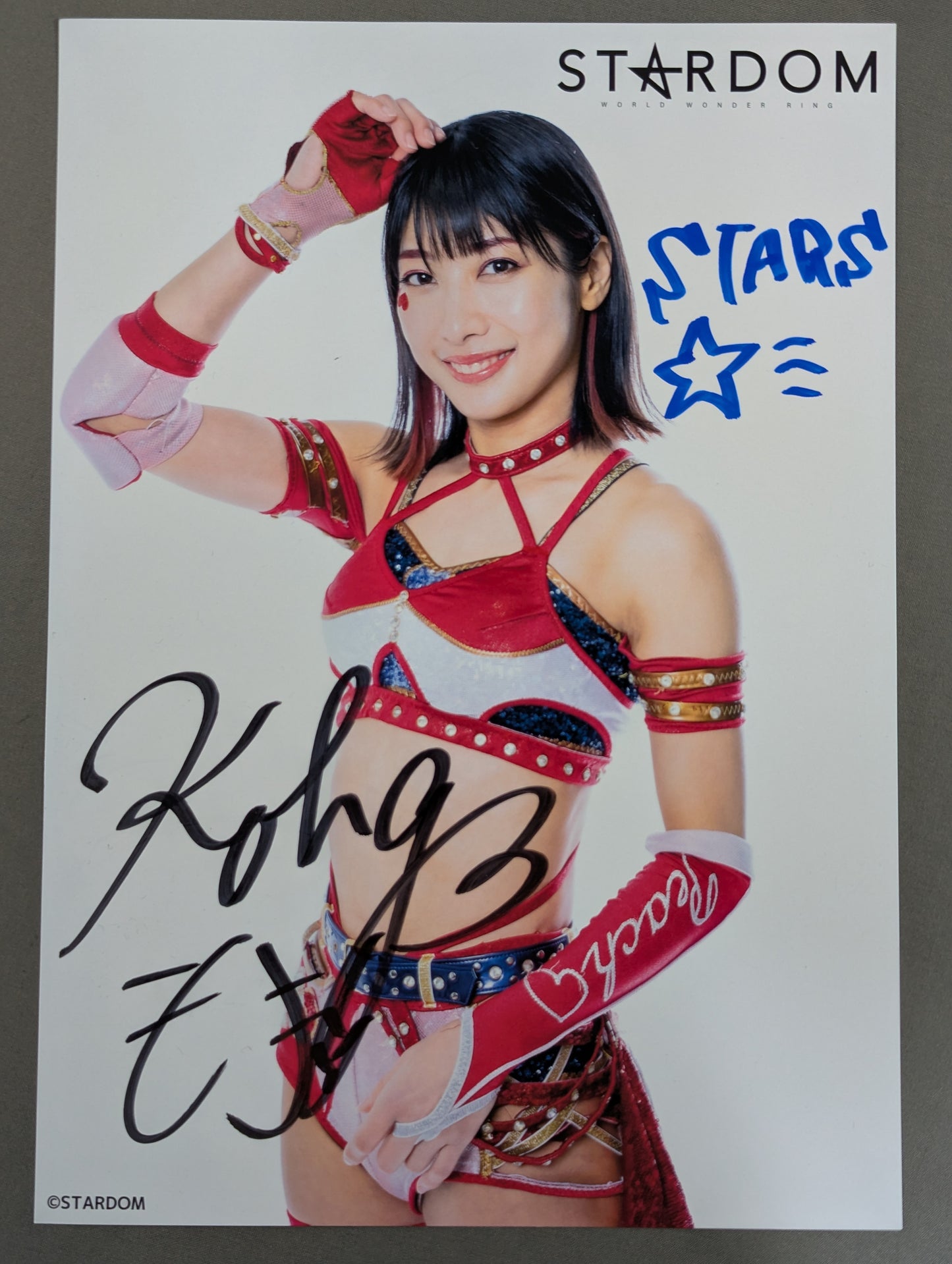 向後桃 直筆サイン入り スターダムポートレート(C-6)