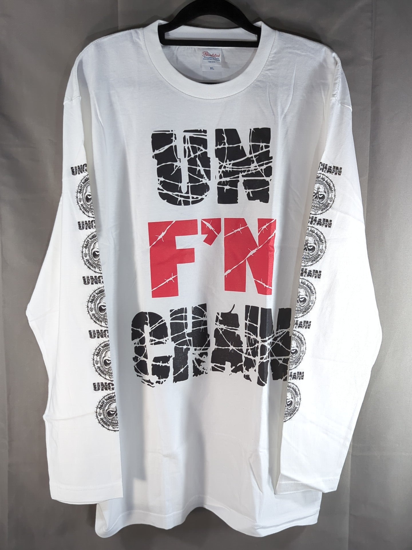 Jun Kasai  Unit "UNCHAIN" Long Sleeve T-Shirt (White)