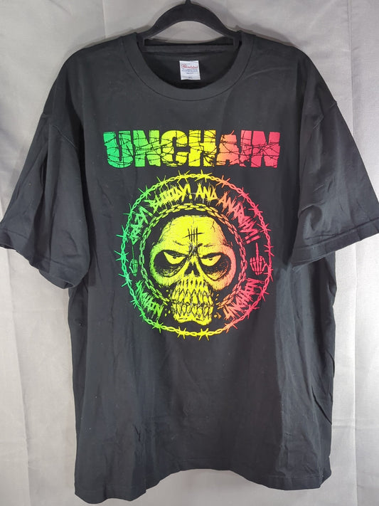 葛西純ユニット「UNCHAIN」Tシャツ(ブラック×レインボー)