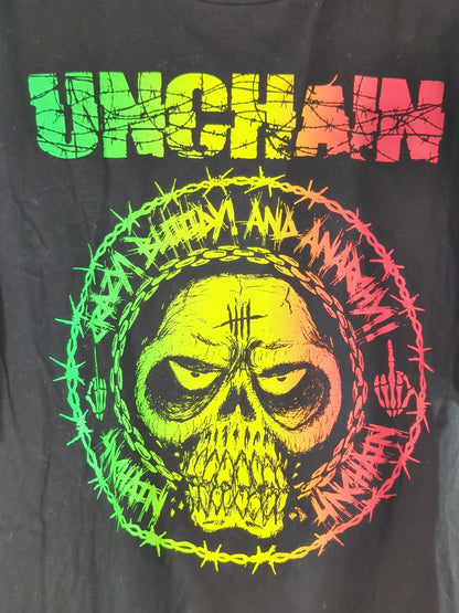 葛西純ユニット「UNCHAIN」Tシャツ(ブラック×レインボー)