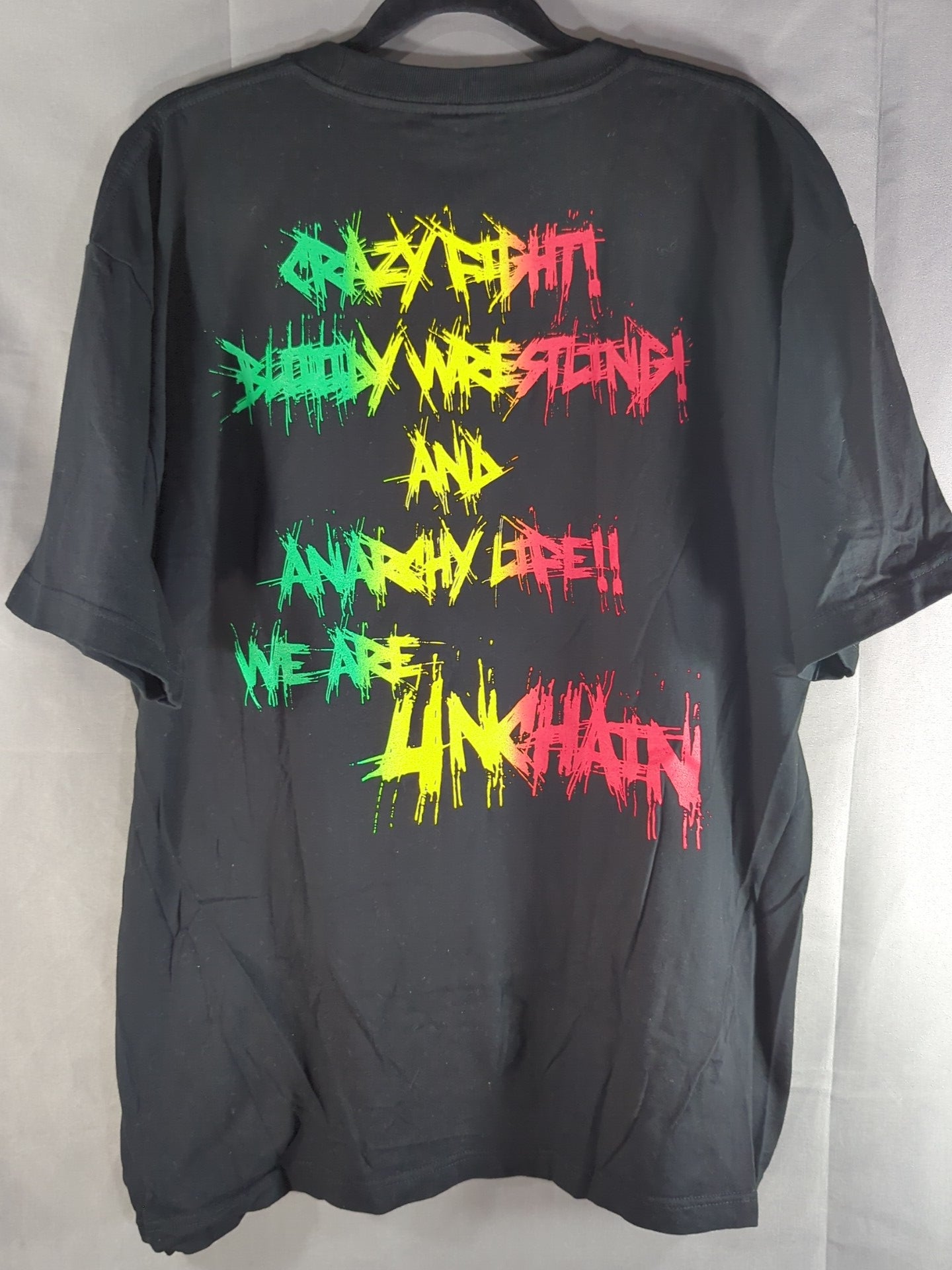葛西純ユニット「UNCHAIN」Tシャツ(ブラック×レインボー)
