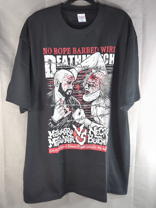 松永光弘vsネクロ・ブッチャー「NO ROPE BARBED WIRE DEATHMATCH」イラストTシャツ