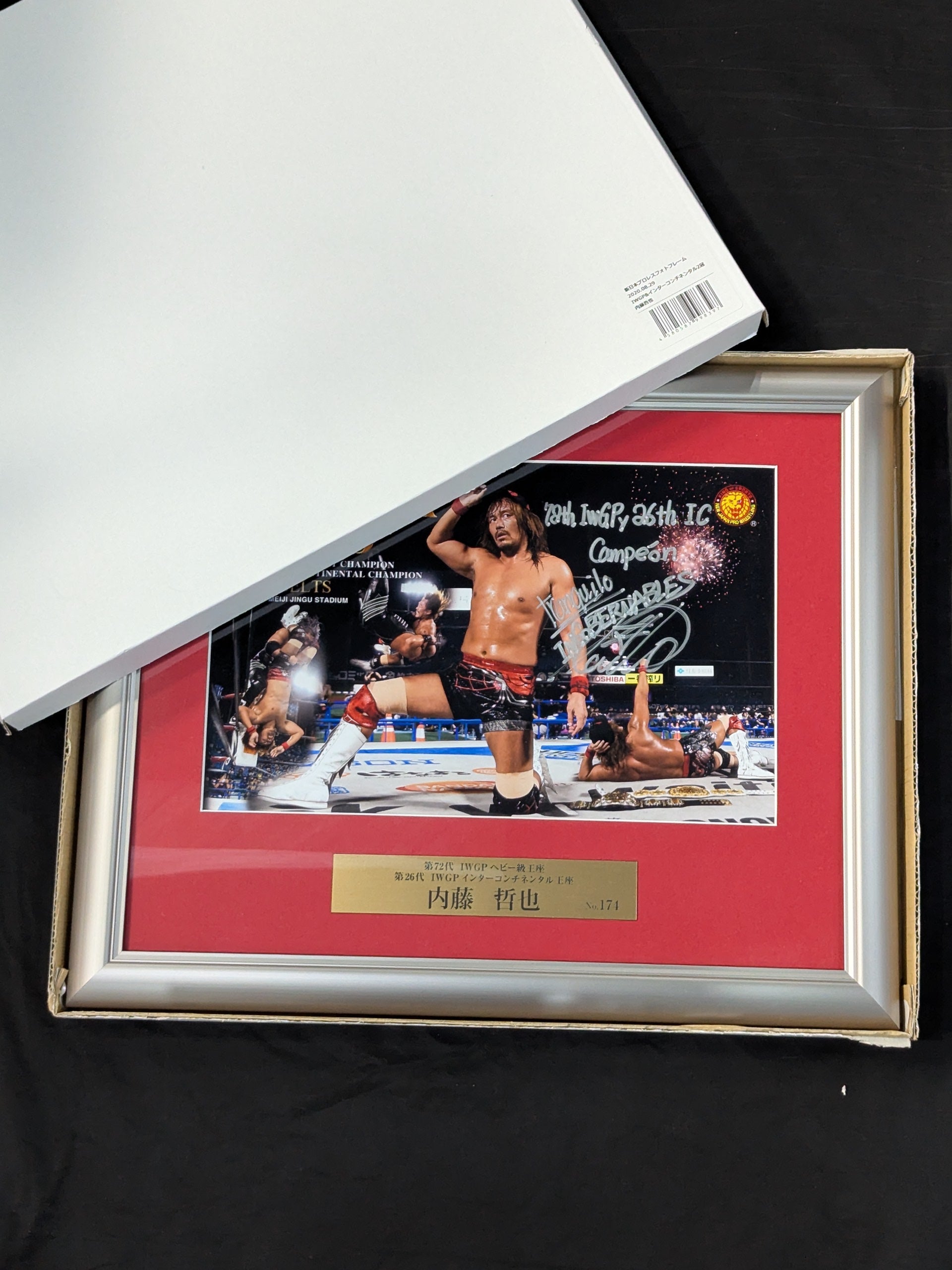 ☆史上初二冠王者☆ 内藤哲也 IWGP＆インターコンチネンタル王座 直筆