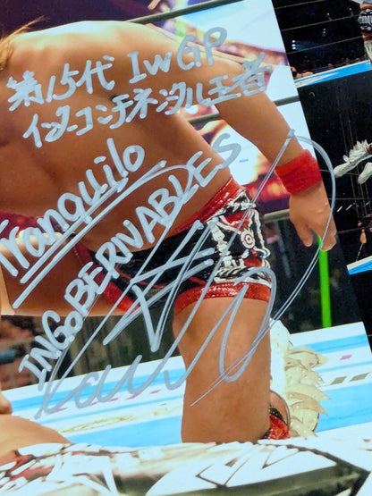 内藤哲也 第15代IWGPインターコンチネンタル王者 V2 直筆サイン入り フォトフレーム