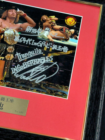 ★IWGP初戴冠★ 内藤哲也 第64代IWGPヘビー級王座記念 直筆サイン入り フォトフレーム