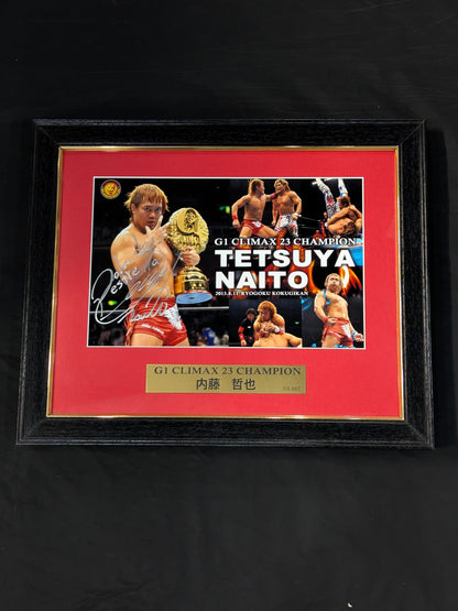 ★G1 CLIMAX初優勝★ 内藤哲也 G1 CLIMAX 23 優勝記念 直筆サイン入り フォトフレーム