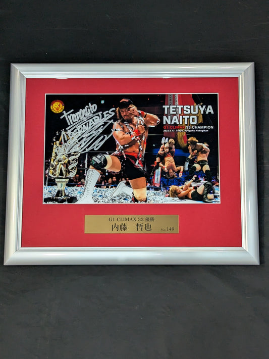 内藤哲也 G1 CLIMAX 33 優勝記念 直筆サイン入り フォトフレーム