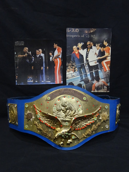 ★45年ぶりに出現!!アブドーラ・ザ・ブッチャー持参!!★ 実使用のトリニダードトバゴチャンピオンベルト