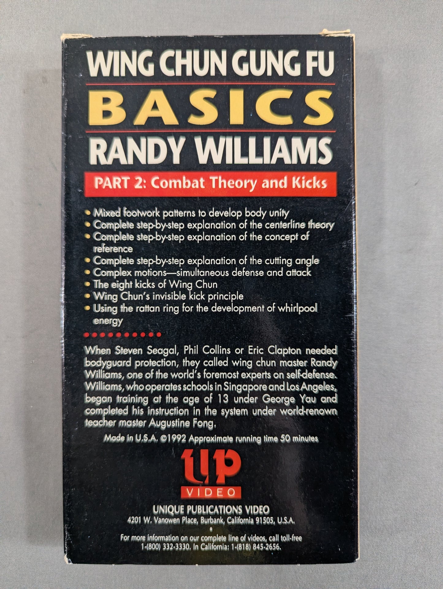 ★RANDY WILLIAMS★ WING CHUN GUNG FU BASICS PART2 ～Combat Theory and Kicks～