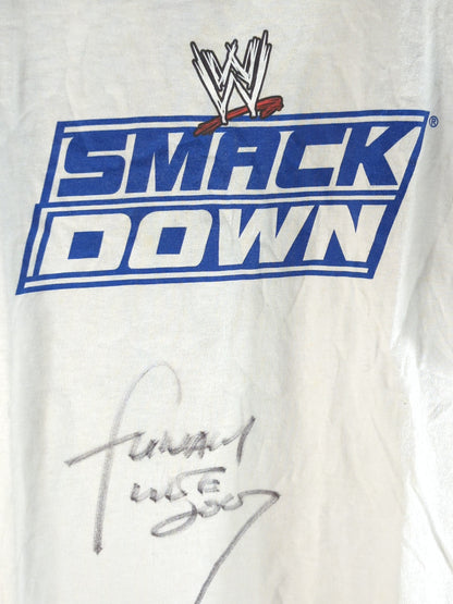 【直筆サイン入り】FUNAKI「SMACKDOW」Tシャツ(WWE(2000s) / ホワイト)